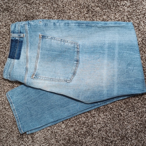 ASOS Button fly Distressed Faded Slim Straight Jeans Size 38 x 30 NEW - Picture 2 of 15